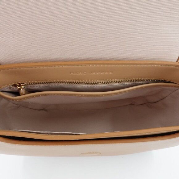 Marc Jacobs The Messenger Saddle Bag Medium In Leather Camel Cream OS - Picture 11 of 16
